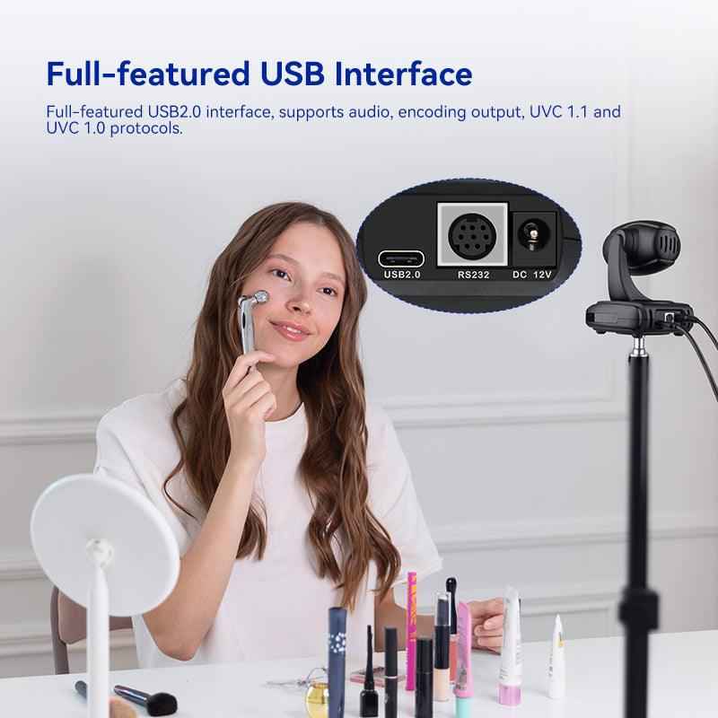 RC310 Mini Video PTZ Camera for online conference with 3x Optical Zoom
