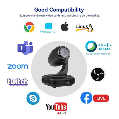RC310 Mini Video PTZ Camera for online conference with 3x Optical Zoom